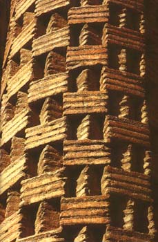 The mausoleum of the Samanids.Ornamental brickwork.Fragment.(9th - 11th centeries)